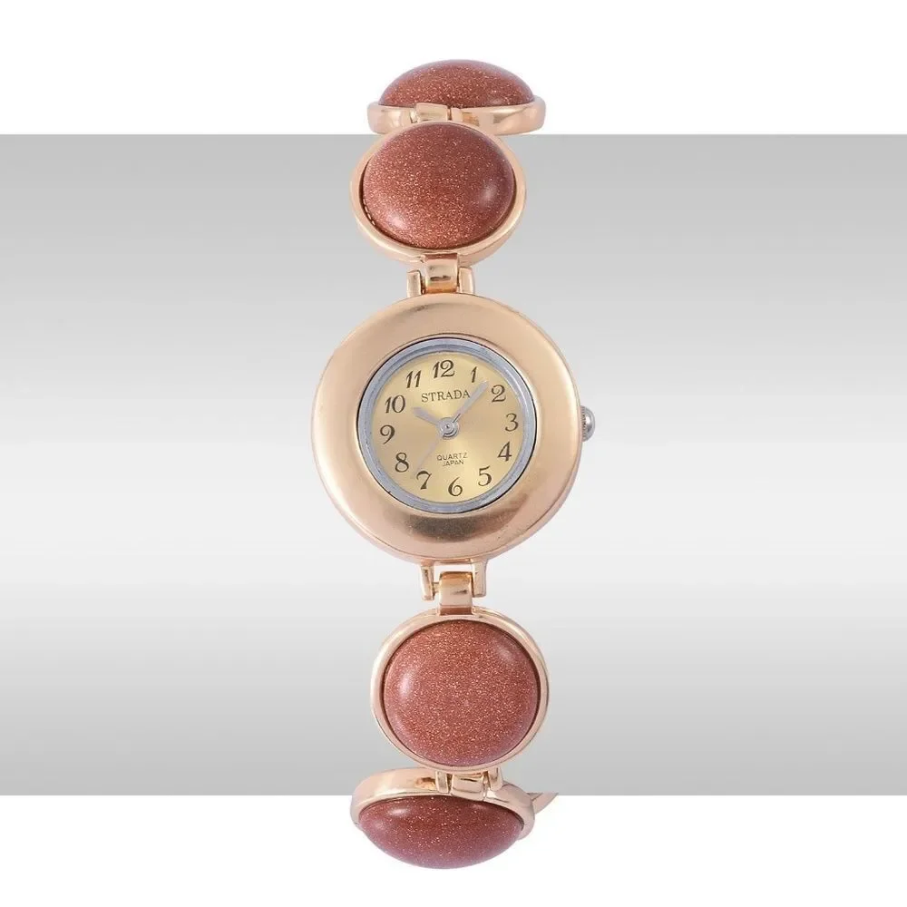 4 FOR $20 STRADA Watch ION Plated Red Goldtone